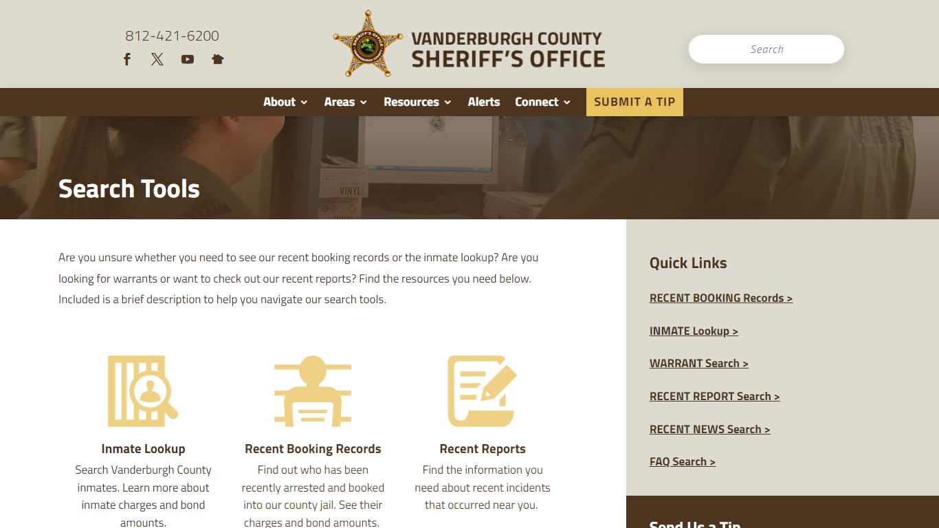 Bookings, Inmates, Reports - Vanderburgh County Sheriff's Office